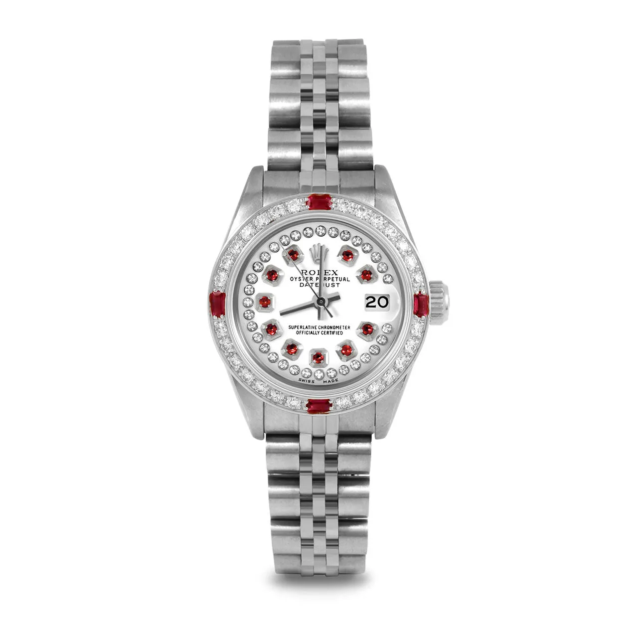 Rolex Datejust 26mm | 69174-WHT-STRR-4RBY-JBL