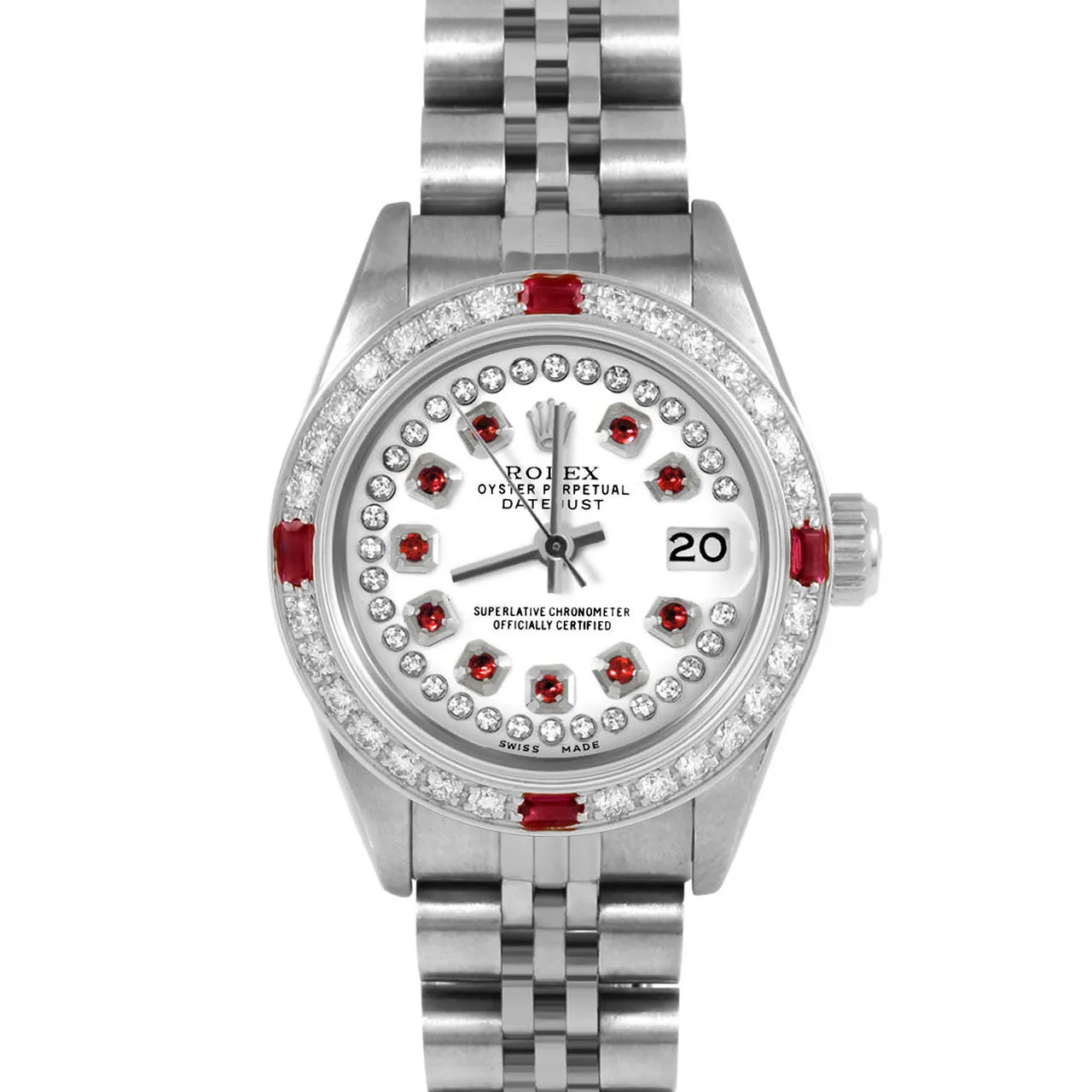 Rolex Datejust 26mm | 69174-WHT-STRR-4RBY-JBL