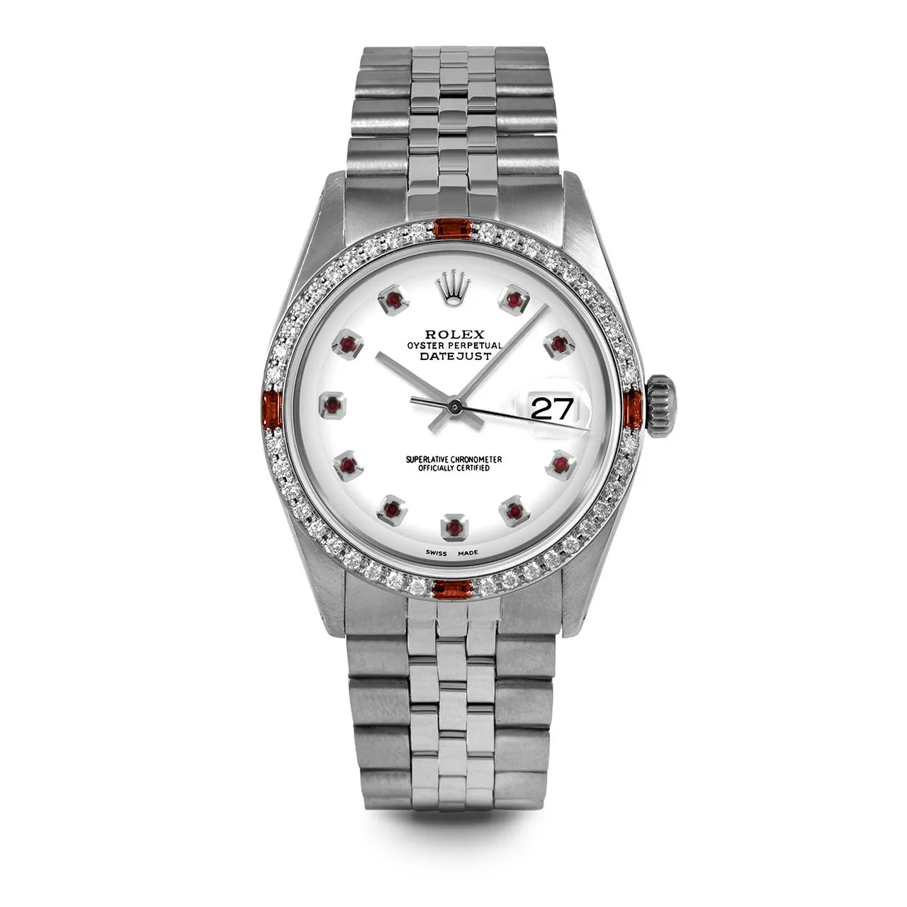 Rolex Datejust 36mm | 1601-SS-WHT-RBY-AM-4RBY-JBL