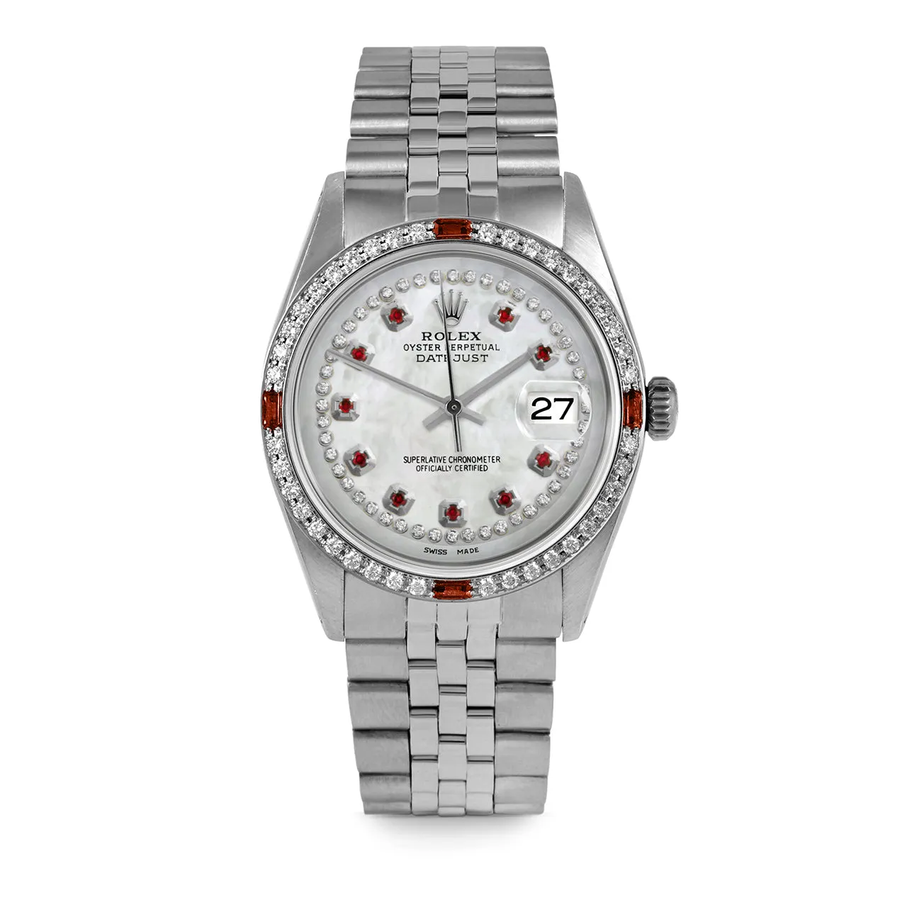 Rolex Datejust 36mm | 1601-SS-WMOP-STRR-4RBY-JBL