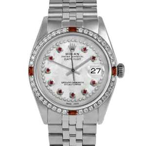 Rolex Datejust 36mm | 1601-SS-WMOP-STRR-4RBY-JBL