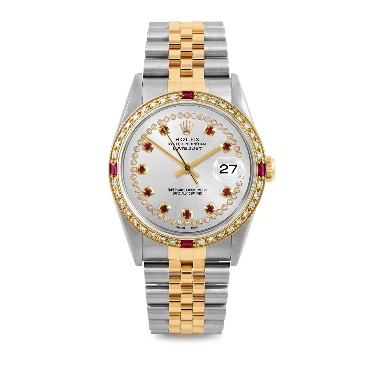 Rolex Datejust 36mm | 16233-SLV-STRR-4RBY-JBL