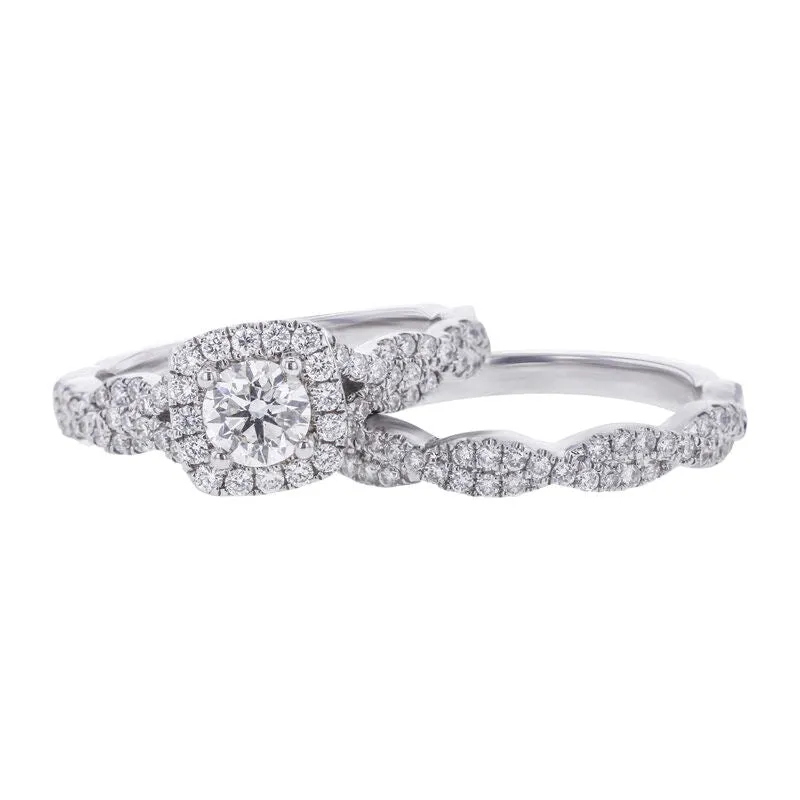 Round Twist Ready For Love Diamond Bridal Set