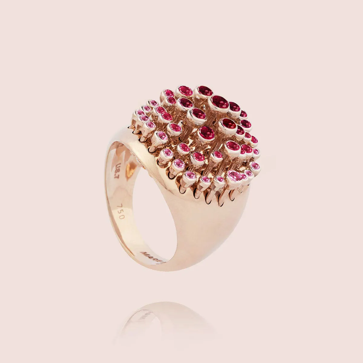 Ruby King Wave Ring