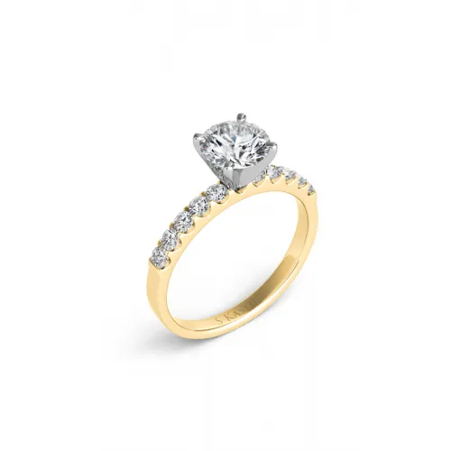 S Kashi & Sons Side Stone - Prong Set Engagement Ring EN6708YG