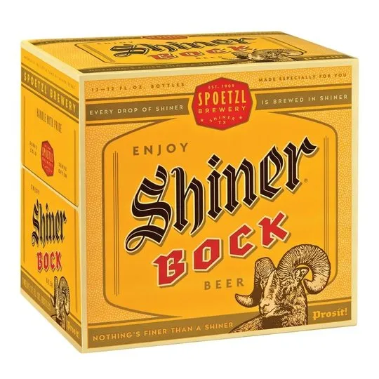 Shiner Bock Beer, Shiner Craft Beer, 12 Pack, 12 fl oz Bottles, 4.4% ABV, 141 Calories, 12.4g Carbs