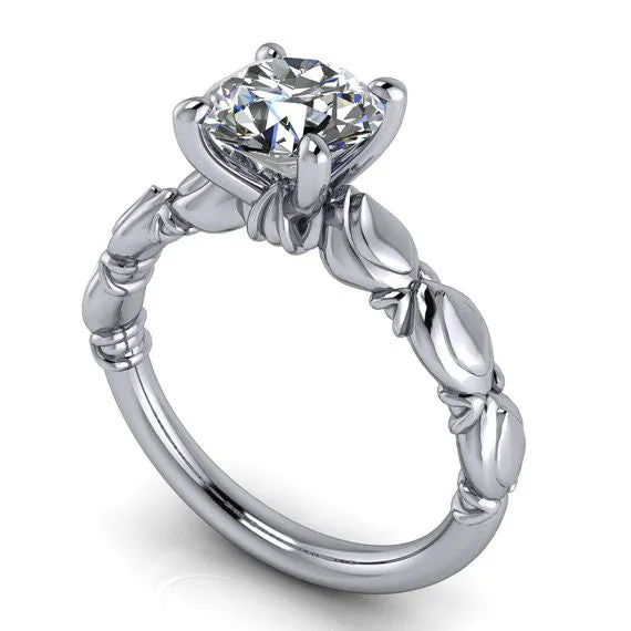 Solitaire Moissanite Engagement Ring - Ana