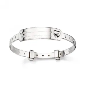 Sterling Silver Heart Medical Baby Bangle B4875