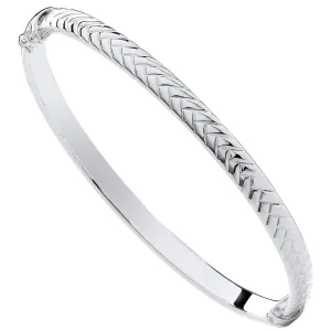 Sterling Silver Tyre Design Ladies Bangle