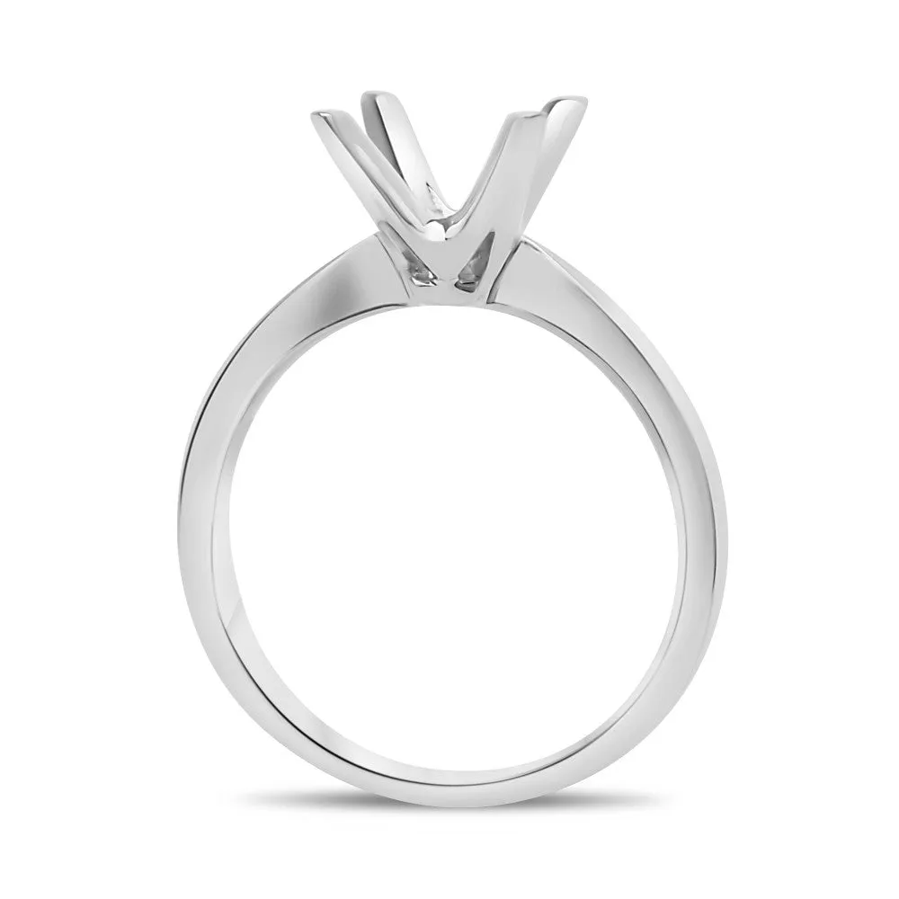 Tapered Shank Solitaire Engagement Ring