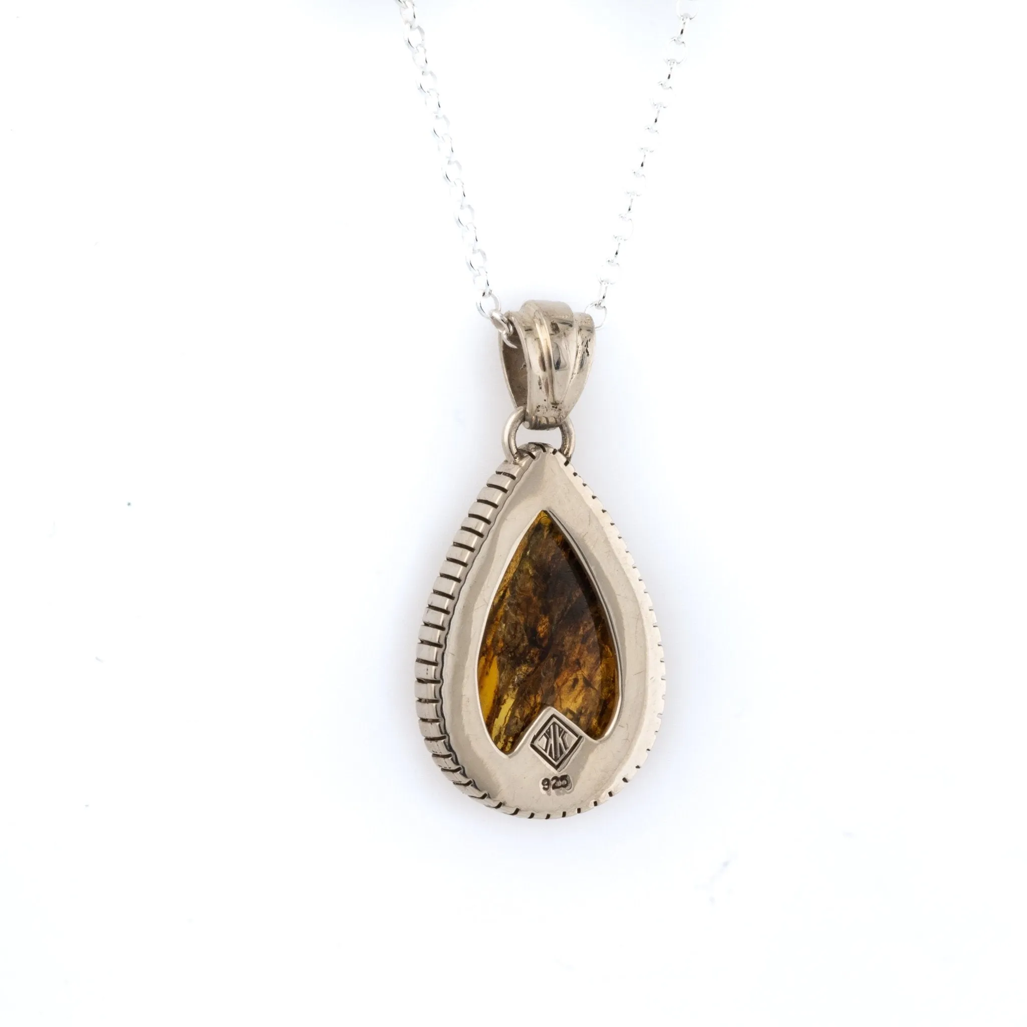 Teardrop Chiapas Amber Pendant