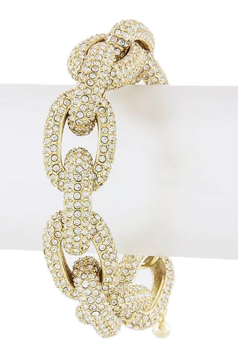 The Princess Kate Chunky Crystal Encrusted Chain Bracelet