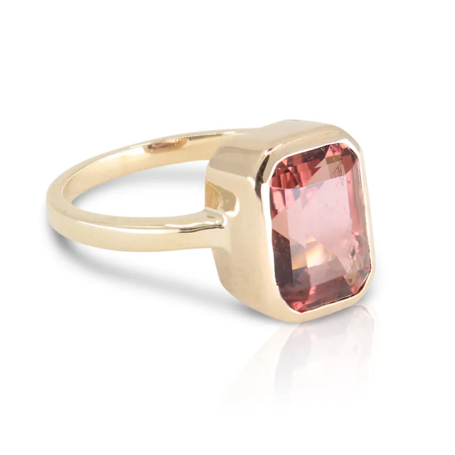 Tourmaline Baguette 14K Yellow Gold