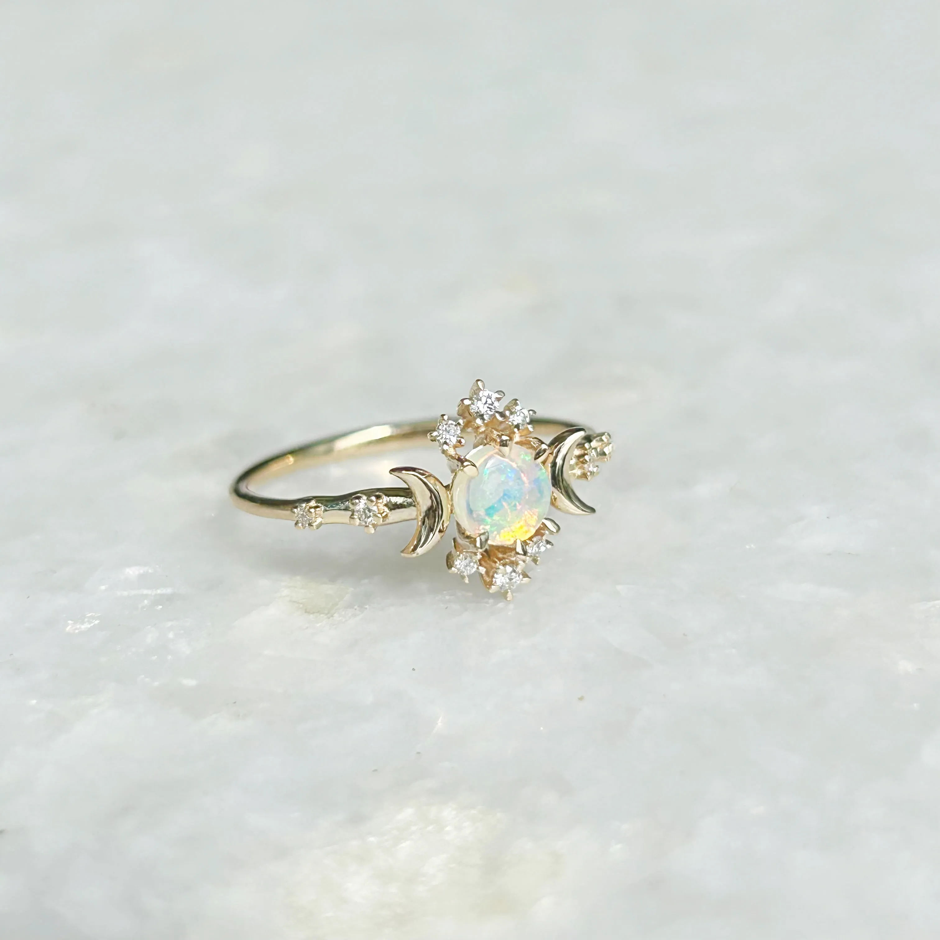 Wandering Star Ring in Opal