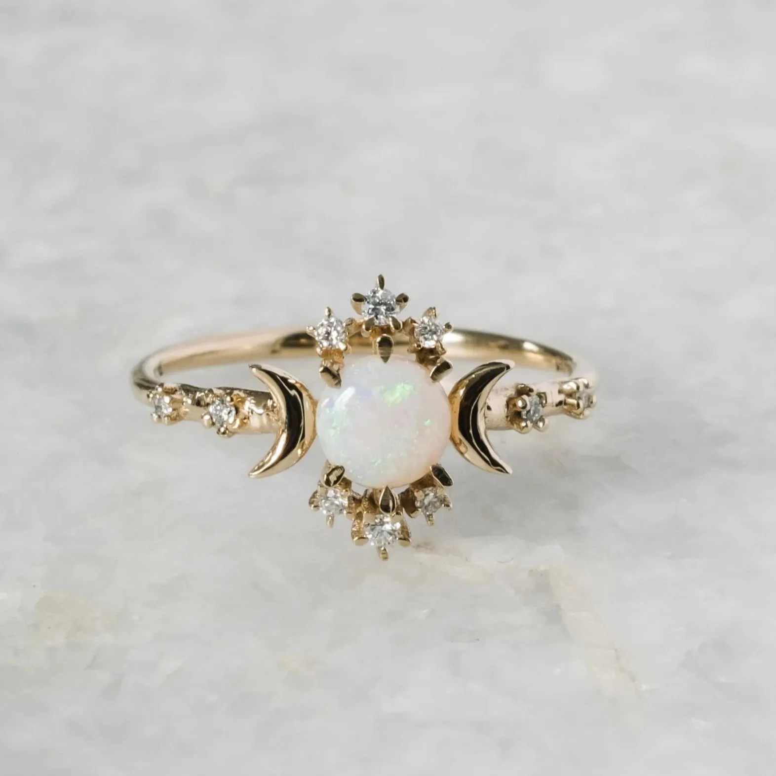 Wandering Star Ring in Opal